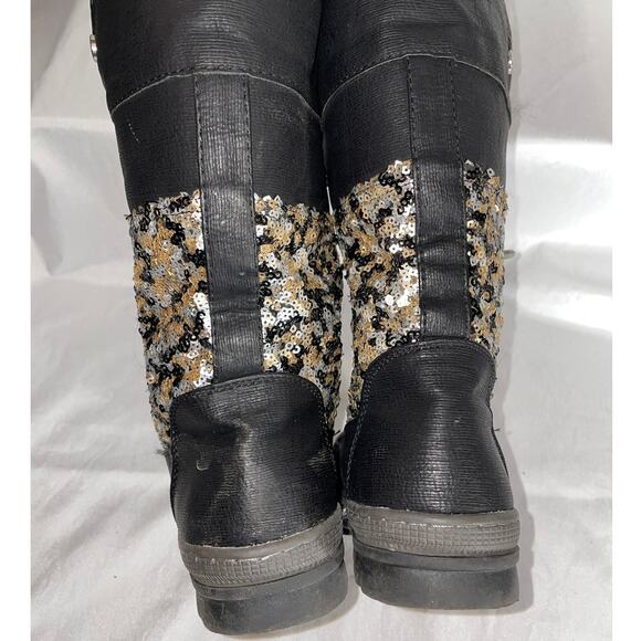 Justice Winter Boots w/ Sequins & Faux Fur - Girl's Size 3M -‎ Fabulous! - Picture 9 of 15